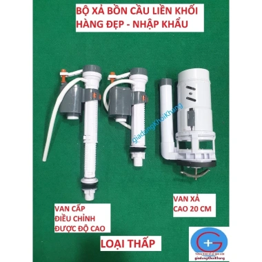 Bộ xả bồn cầu 1 khối cho bệt liền khối - Lắp nhanh, giá ưu đãi 80.000đ 3