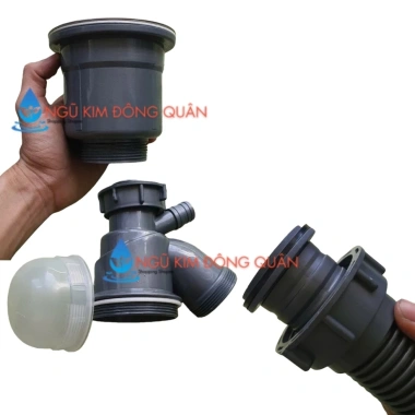 Bộ Xả Bồn Rửa Chén Đôi 110mm cho Chậu Đúc 1-2 Hố Inox 304 - Thu Rác, Giá 120.000₫ 7
