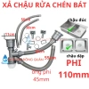 Bộ Xả Bồn Rửa Chén Đôi Xi Phông Phi 110 11cm Giá chỉ 92.020đ, phù hợp chậu dập 3