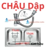 Bộ Xả Bồn Rửa Chén Đôi Xi Phông Phi 110 11cm Giá chỉ 92.020đ, phù hợp chậu dập 5