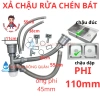 Bộ Xả Rửa Chén Đôi Ngõng Mèo Thoát Nhanh, Xả Chậu Đúc Phi 110mm, Ống 45mm, Không Hộc Rác - Giá Ưu Đãi 137k 2