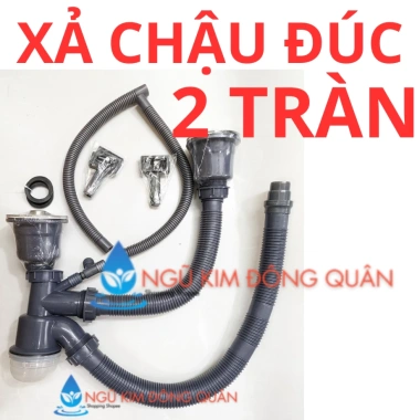 Bộ Xả Rửa Chén Đôi Ngõng Mèo Thoát Nhanh, Xả Chậu Đúc Phi 110mm, Ống 45mm, Không Hộc Rác - Giá Ưu Đãi 137k 7 Bộ Xả Rửa Chén Đôi Ngõng Mèo Thoát Nhanh, Xả Chậu Đúc Phi 110mm, Ống 45mm, Không Hộc Rác - Giá Ưu Đãi 137k 7