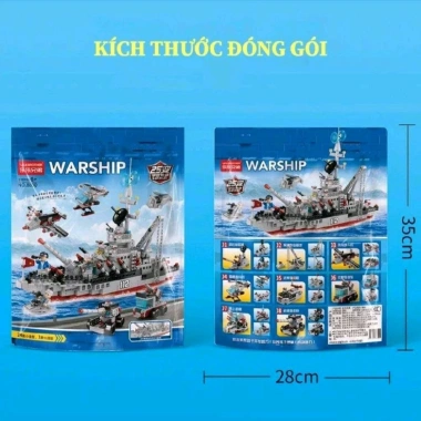Bộ xếp hình tàu chiến 651 chi tiết - Giá ưu đãi 135.000đ, giảm 40k, tăng trí tuệ