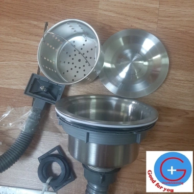 Bộ xi phong chậu rửa bát 2 hố lệch bầu 110‑140mm Xi phong đôi chống mùi 105.000₫ 3