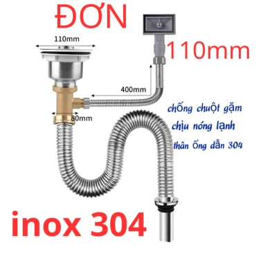 Bộ xi phông chậu rửa bát đôi 110mm – Hệ thống thoát nước nhà bếp, ống thoát bồn rửa, giá chỉ 153.000₫ Bộ xi phông chậu rửa bát đôi 110mm – Hệ thống thoát nước nhà bếp, ống thoát bồn rửa, giá chỉ 153.000₫