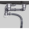 Bộ xi phông chậu rửa bát đôi 110mm - Hệ thống thoát nước nhà bếp, ống thoát bồn rửa, giảm giá 210k