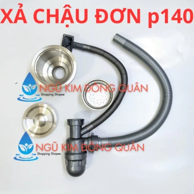 Bộ xi phông chậu rửa bát đơn phi 140 bầu inox - 1 hộc chậu, giá ưu đãi 168.300₫ 3