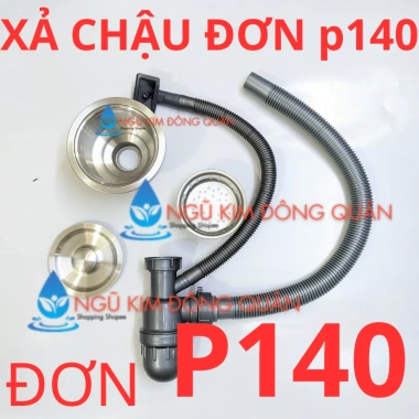Bộ xi phông chậu rửa bát đơn phi 140 bầu inox - 1 hộc chậu, giá ưu đãi 168.300₫ 4