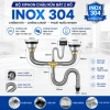 Bô xi phông inox 304 cho chậu rửa bát, chống chuột, thoát nước, bồn rửa chén 2 hộc đôi – 103.000 VND