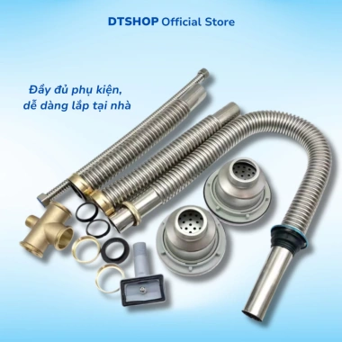 Bô xi phông inox 304 cho chậu rửa bát, chống chuột, thoát nước, bồn rửa chén 2 hộc đôi – 103.000 VND 7 Bô xi phông inox 304 cho chậu rửa bát, chống chuột, thoát nước, bồn rửa chén 2 hộc đôi – 103.000 VND 7