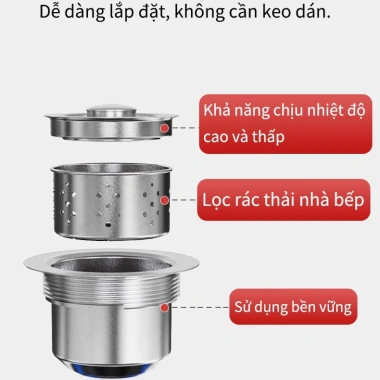 Bộ xi phông ống thoát nước NOP Waternymph cho bồn rửa chén bát đơn, đôi 110 – Ngăn mùi, chống côn trùng, chỉ 479.713₫ 9