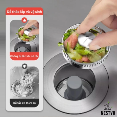 Bộ xi phông thoát nước bồn rửa chén bát 1&2 ngăn 11cm siêu thấp, gọn tủ bếp, van 1 chiều ngăn mùi – Giá 250.000₫