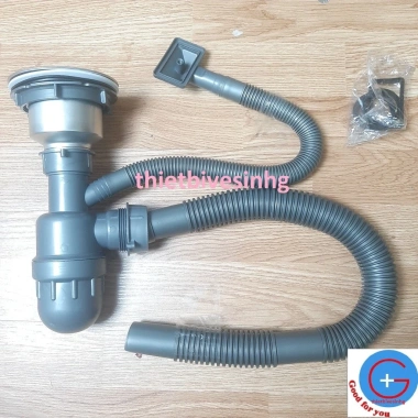 Bộ xi phong xả nước chậu rửa bát 1 hố bầu 110mm - Giá chỉ 47.000đ, tiết kiệm chi phí