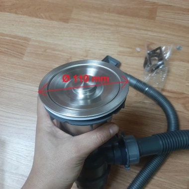 Bộ xi phong xả nước chậu rửa bát 1 hố bầu 110mm - Giá chỉ 47.000đ, tiết kiệm chi phí