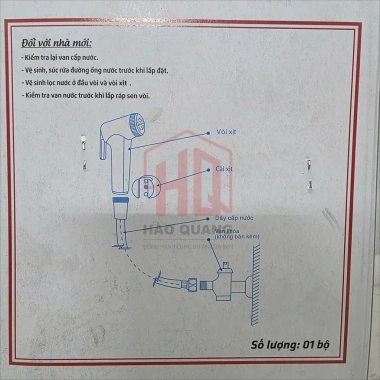 Bộ Xịt Vệ Sinh Cao Cấp BXVS5 - Tay Xịt và Dây Chịu Áp, Đầy Đủ Phụ Kiện, Giá Ưu Đãi 74.074 VND