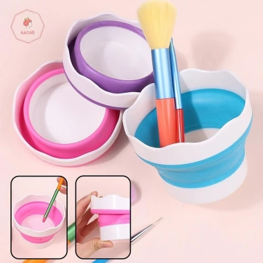 Bộ xô silicone Aacar gấp gọn đa năng: làm móng tay, giặt paing, bút rửa cốc, vẽ màu - Giá chỉ 31.790 VND