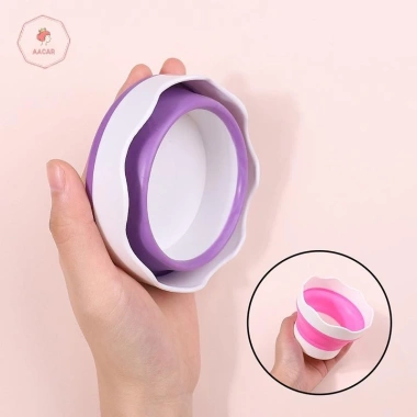 Bộ xô silicone Aacar gấp gọn đa năng: làm móng tay, giặt paing, bút rửa cốc, vẽ màu - Giá chỉ 31.790 VND 2