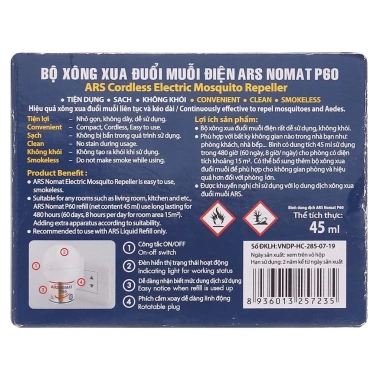 Bộ xông muỗi ARS Nomat P60 Nhật Bản - Kèm dung dịch, dùng 2 tháng, chỉ 29.000₫ 2