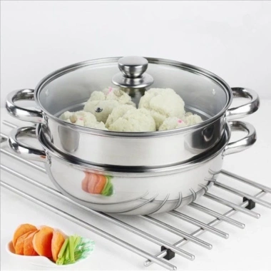 Bộ xửng hấp inox 28cm - Nồi hấp đa năng 2 tầng cao cấp, nắp kính, hấp xôi bánh bao 3 Bộ xửng hấp inox 28cm - Nồi hấp đa năng 2 tầng cao cấp, nắp kính, hấp xôi bánh bao 3