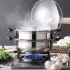 Bộ xửng hấp inox 28cm - Nồi hấp đa năng 2 tầng cao cấp, nắp kính, hấp xôi bánh bao 6