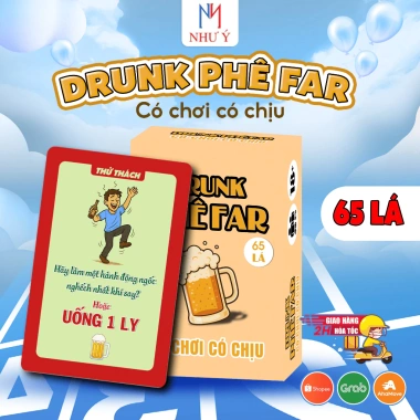 Boardgame Fê Far 65 Lá - Uống Bốc Đá, Chơi Chịu, Không Say Không Về, Giá 81.000 VND