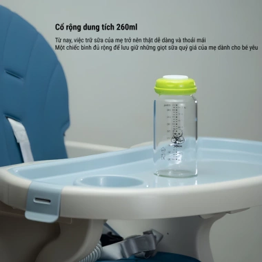 BOBISU Bình Trữ Sữa Thủy Tinh 260ml - Chịu Nhiệt Cao, An Toàn, Không BPA, Giá 86k 3 BOBISU Bình Trữ Sữa Thủy Tinh 260ml - Chịu Nhiệt Cao, An Toàn, Không BPA, Giá 86k 3