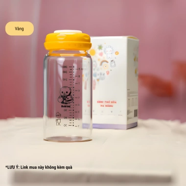 BOBISU Bình Trữ Sữa Thủy Tinh 260ml - Chịu Nhiệt Cao, An Toàn, Không BPA, Giá 86k