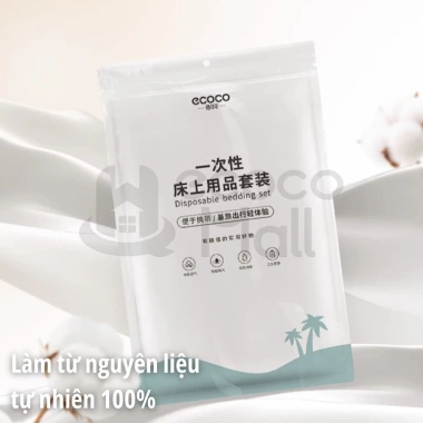 Bọc chăn ga gối du lịch ECOCO 1 lần thế hệ mới cotton tự nhiên kháng khuẩn an toàn da Giá 70.000 VND