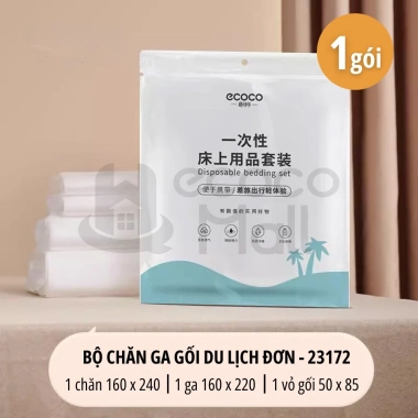 Bọc chăn ga gối du lịch ECOCO 1 lần thế hệ mới cotton tự nhiên kháng khuẩn an toàn da Giá 70.000 VND 10 Bọc chăn ga gối du lịch ECOCO 1 lần thế hệ mới cotton tự nhiên kháng khuẩn an toàn da Giá 70.000 VND 10