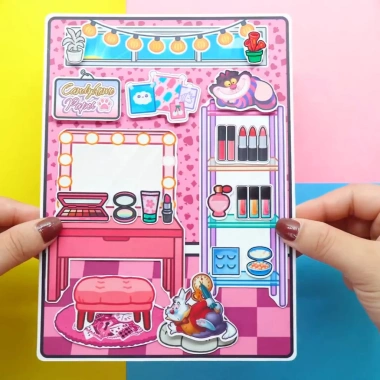 Bóc dán ngôi nhà búp bê Tocaboca giấy thủ công - Đồ chơi thay đồ thông minh H27 Squishy Kuromi - Giá ưu đãi 139k 9
