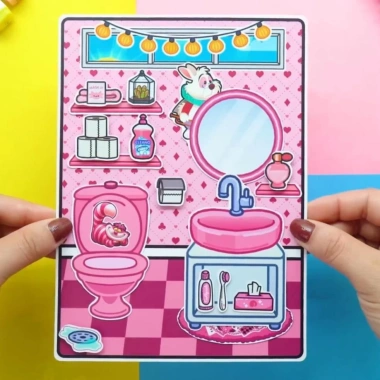 Bóc dán Ngôi nhà Búp bê ToCaBoca giấy thủ công, Đồ chơi thay đồ thông minh H27 - Squishy Kuromi, giá ưu đãi 139k 7