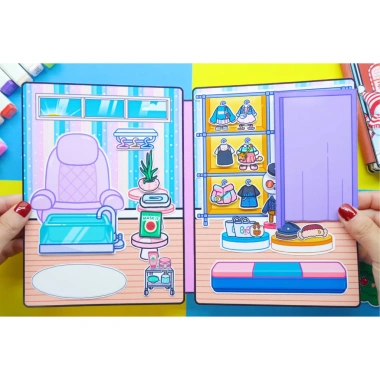 Bóc dán Toca Boca Mall đồ chơi thông minh giấy thủ công cho bé gái - Squishy Kuromi 119k 3