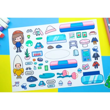 Bóc dán Toca Boca Mall đồ chơi thông minh giấy thủ công cho bé gái - Squishy Kuromi 119k 5