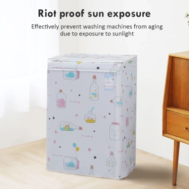 Bọc máy giặt cửa trên & ngang 5-12kg - Áo trùm PEVA chống thấm nước, chống bụi 3