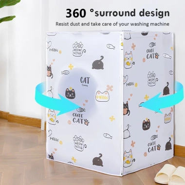 Bọc máy giặt cửa trên & ngang 5-12kg - Áo trùm PEVA chống thấm nước, chống bụi 4