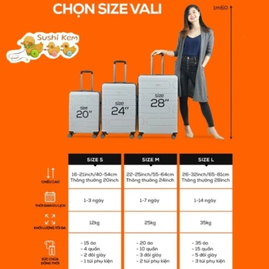 Bọc vali đủ size - Áo trùm vali đa năng, bảo vệ tối ưu, giá ưu đãi 189k