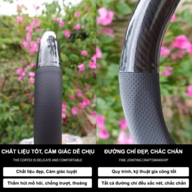 Bọc vô lăng carbon Kia Morning, Cerato, K3, Carens, Sedona - Sang trọng, chống trượt, giá ưu đãi 130.000đ 5 Bọc vô lăng carbon Kia Morning, Cerato, K3, Carens, Sedona - Sang trọng, chống trượt, giá ưu đãi 130.000đ 5