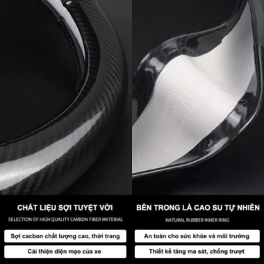Bọc Vô Lăng Carbon Mercedes 38cm Tròn Da PU Da Vân Carbon Loại 1 - Giảm Giá 130k 5 Bọc Vô Lăng Carbon Mercedes 38cm Tròn Da PU Da Vân Carbon Loại 1 - Giảm Giá 130k 5