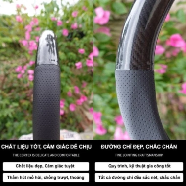 Bọc Vô Lăng Carbon Mercedes 38cm Tròn Da PU Da Vân Carbon Loại 1 - Giảm Giá 130k 6 Bọc Vô Lăng Carbon Mercedes 38cm Tròn Da PU Da Vân Carbon Loại 1 - Giảm Giá 130k 6