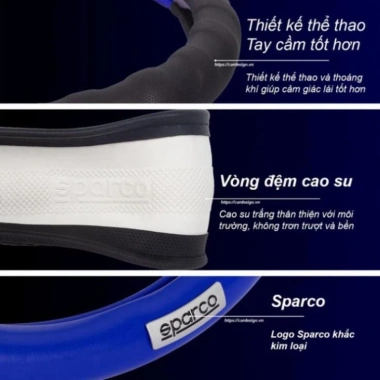 Bọc vô lăng SPARCO chính hãng 3 màu xanh, ghi, đỏ – chỉ 380.000đ (giá gốc 490.200đ) 7 Bọc vô lăng SPARCO chính hãng 3 màu xanh, ghi, đỏ – chỉ 380.000đ (giá gốc 490.200đ) 7