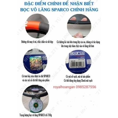 Bọc vô lăng Sparco SPC 1.111AZ - Cam kết chính hãng, giảm giá 450.000, bảo vệ tay lái 6 Bọc vô lăng Sparco SPC 1.111AZ - Cam kết chính hãng, giảm giá 450.000, bảo vệ tay lái 6