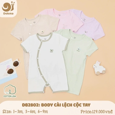 Body Cài Cúc Giữa Mềm Mại Dokma 4,5-8,8kg DB1.365 DB2.027 Giá Ưu Đãi 119.000₫ 5