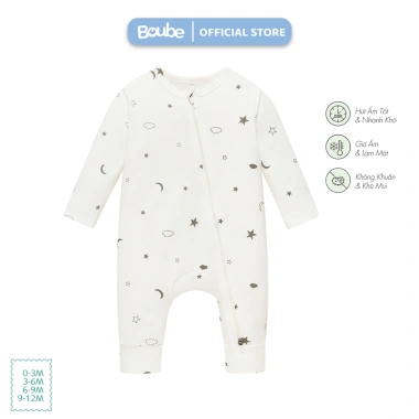 Body dài khóa kéo đa màu họa tiết cho bé sơ sinh, bé trai, bé gái - Vải cotton Boube giá ưu đãi 210.000đ 7