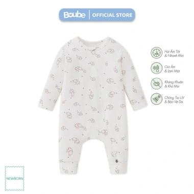 Body dài khóa kéo đa màu họa tiết cho bé sơ sinh, bé trai, bé gái - Vải cotton Boube giá ưu đãi 210.000đ 9
