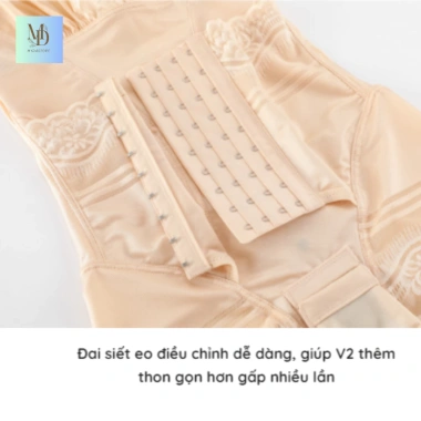 Body Gen Định Hình Toàn Thân - Body Suit Nịt Bụng Giảm Eo Có Móc Cài 204k