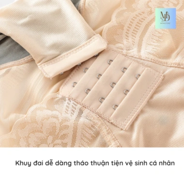 Body Gen Định Hình Toàn Thân - Body Suit Nịt Bụng Giảm Eo Có Móc Cài 204k