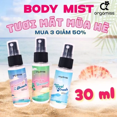 Body Mist Orgamiss Hương Hoa Quả Tươi Mát, Khử Mùi - Xịt Unisex, Mua 3 Giảm 50%