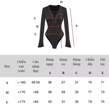 Body suit nữ khoét ngực dây đan, tay loe dài, thun gân ôm dáng, nút bấm màu kem Dionysus 360k 8