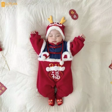 Body Tết 2.026 Nỉ Bông Ấm Áp LOTUKA Bộ Liền Thân Size 3-12kg Cho Bé Trai & Bé Gái 3