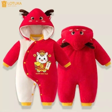 Body Tết 2.026 Nỉ Bông Ấm Áp LOTUKA Bộ Liền Thân Size 3-12kg Cho Bé Trai & Bé Gái 10
